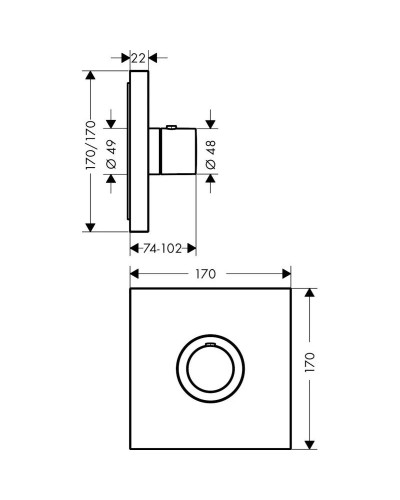 Центральный термостат Axor ShowerSelect 36718000