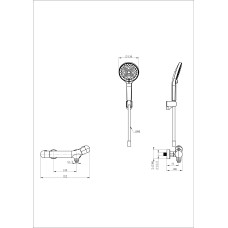 Смеситель для душа с термостатом WONZON & WOGHAND, Темный графит (WW-B2057-A-BGG)