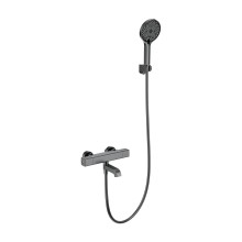 Смеситель для ванны с душем и термостатом WONZON & WOGHAND, Темный графит (WW-B2016-A1-BGG)