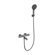 Смеситель для ванны с душем и термостатом WONZON & WOGHAND, Темный графит (WW-B2016-A1-BGG)