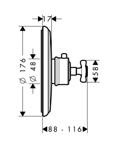Центральный термостат Axor Montreux 16810000