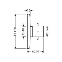 Центральный термостат Highflow Axor Starck 10715000