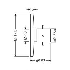 Центральный термостат Axor Starck 10710000