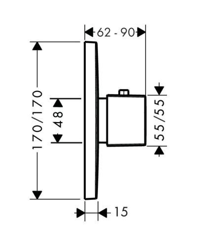 Центральный термостат Highflow Axor Urquiola 11731000
