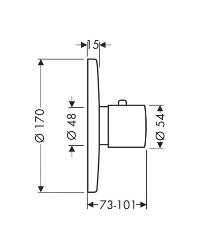 Центральный термостат Axor Uno 38375000