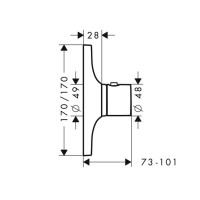 Центральный термостат Highflow Axor Massaud 18741000