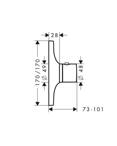 Центральный термостат Highflow Axor Massaud 18741000