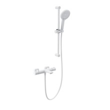 Смеситель для ванны с душевым гарнитуром и термостатом WONZON & WOGHAND, Белый матовый (WW-C2021-A-MW)