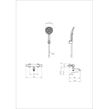 Смеситель для ванны с душем и термостатом WONZON & WOGHAND, Хром (WW-B3013-A1-CR)