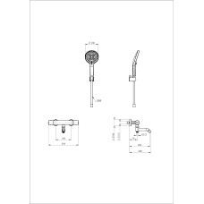 Смеситель для ванны с душем и термостатом WONZON & WOGHAND, Темный графит (WW-B3013-A1-BGG)