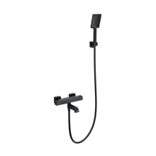 Смеситель для ванны с душем и термостатом WONZON & WOGHAND, Черный матовый (WW-B2026-A1-MB)