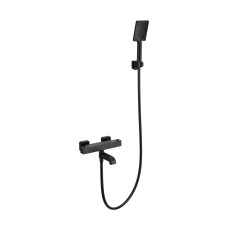 Смеситель для ванны с душем и термостатом WONZON & WOGHAND, Черный матовый (WW-B2026-A1-MB)