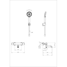 Смеситель для ванны с душем и термостатом WONZON & WOGHAND, Хром (WW-B3029-A1-CR)
