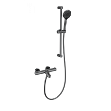 Смеситель для ванны с душем и термостатом WONZON & WOGHAND, Темный графит (WW-C2002-A-BGG)