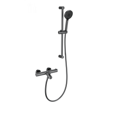 Смеситель для ванны с душем и термостатом WONZON & WOGHAND, Темный графит (WW-C2002-A-BGG)