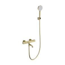 Смеситель для ванны с душем и термостатом WONZON & WOGHAND, Брашированное золото (WW-B3029-A1-BG)