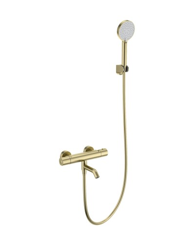 Смеситель для ванны с душем и термостатом WONZON & WOGHAND, Брашированное золото (WW-B3029-A1-BG)