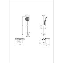 Смеситель для ванны с душем и термостатом WONZON & WOGHAND, Черный матовый (WW-C2011-A-MB)