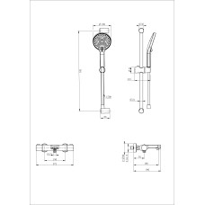 Смеситель для ванны с душем и термостатом WONZON & WOGHAND, Белый матовый (WW-C2018-A-MW)