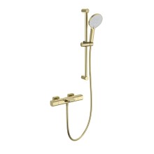 Смеситель для ванны с душевым гарнитуром и термостатом WONZON & WOGHAND, Брашированное золото (WW-C2017-A-BG)