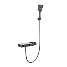 Смеситель для ванны с душем и термостатом WONZON & WOGHAND, Темный графит (WW-B2551-BGG)