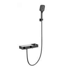 Смеситель для ванны с душем и термостатом WONZON & WOGHAND, Темный графит (WW-B2551-BGG)
