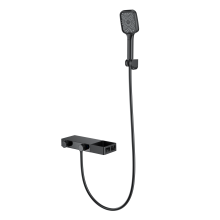 Смеситель для ванны с душем и термостатом WONZON & WOGHAND, Черный матовый (WW-B2551-MB)