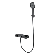 Смеситель для ванны с душем и термостатом WONZON & WOGHAND, Черный матовый (WW-B2551-MB)