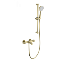 Смеситель для ванны с душем и термостатом WONZON & WOGHAND, Брашированное золото (WW-C2006-A-BG)