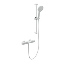 Смеситель для ванны с душевым гарнитуром и термостатом WONZON & WOGHAND, Белый матовый (WW-C2017-A-MW)