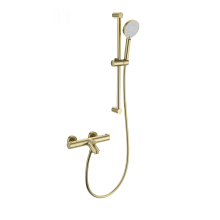 Смеситель для ванны с душем и термостатом WONZON & WOGHAND, Брашированное золото (WW-C2002-A-BG)