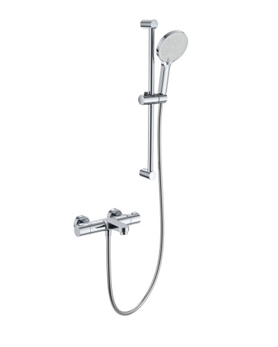 Смеситель для ванны с душевым гарнитуром и термостатом WONZON & WOGHAND, Хром (WW-C2018-A-CR)