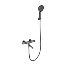 Смеситель для ванны с душем и термостатом WONZON & WOGHAND, Темный графит (WW-B3013-A1-BGG)