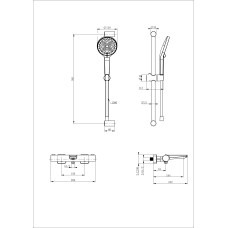 Смеситель для ванны с душем и термостатом WONZON & WOGHAND, Брашированное золото (WW-C2021-A-BG)