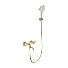 Смеситель для ванны с душем и термостатом WONZON & WOGHAND, Брашированное золото (WW-B3013-A1-BG)
