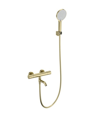 Смеситель для ванны с душем и термостатом WONZON & WOGHAND, Брашированное золото (WW-B3013-A1-BG)