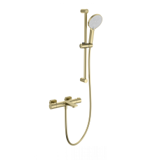 Смеситель для ванны с душем и термостатом WONZON & WOGHAND, Брашированное золото (WW-C2021-A-BG)