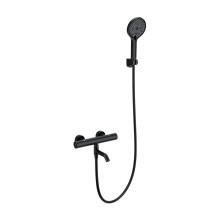 Смеситель для ванны с душем и термостатом WONZON & WOGHAND, Черный матовый (WW-B3013-A1-MB)