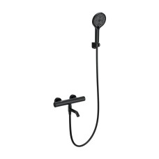 Смеситель для ванны с душем и термостатом WONZON & WOGHAND, Черный матовый (WW-B3013-A1-MB)