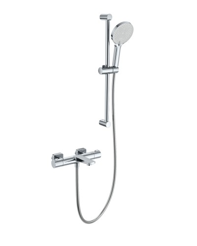 Смеситель для ванны с душевым гарнитуром и термостатом WONZON & WOGHAND, Хром (WW-C2021-A-CR)