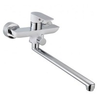 Смеситель для ванны Aquanet Arctic AF520-21СW универсальный Хром Белый