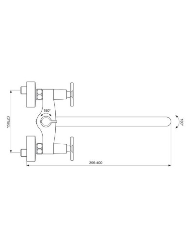 Смеситель для ванны Vidima Art BA330AA универсальный Хром
