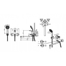 Смеситель для ванны Bravat Emeralda F6135147CP-LB-RUS универсальный Хром