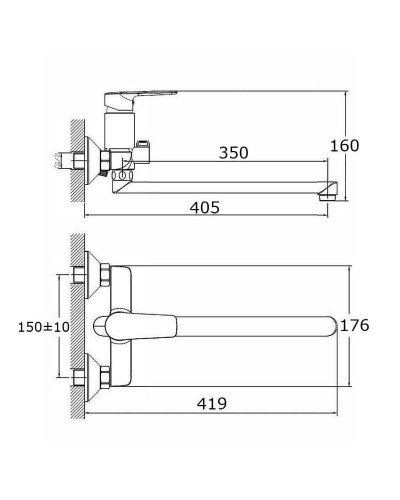 Смеситель для ванны Orange Sofi 2.0 M46-211cr универсальный Хром