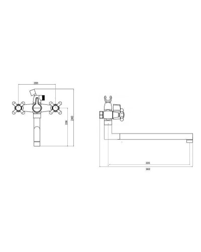 Смеситель для ванны Orange OneLife P03-211cr универсальный Хром