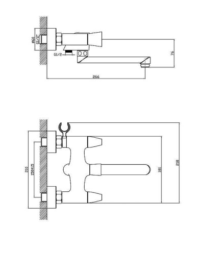 Смеситель для ванны Orange Lotos M32-211cr универсальный Хром
