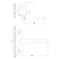 Смеситель для ванны Rossinka I I35-34