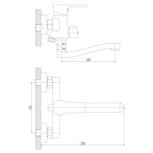 Смеситель для ванны Rossinka I I35-34