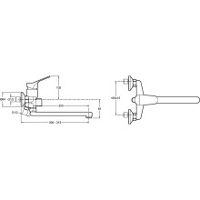 Смеситель для ванны Jacob Delafon Brive E78117-CP универсальный Хром