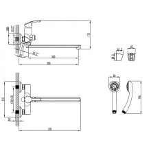 Смеситель для ванны Lemark Plus Strike LM1157C универсальный Хром